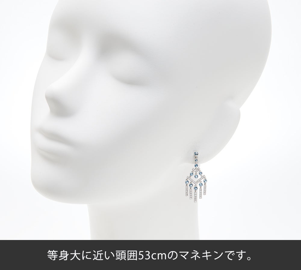 ティファニー ドロップ アクアマリン ダイヤモンド プラチナ950 ピアス