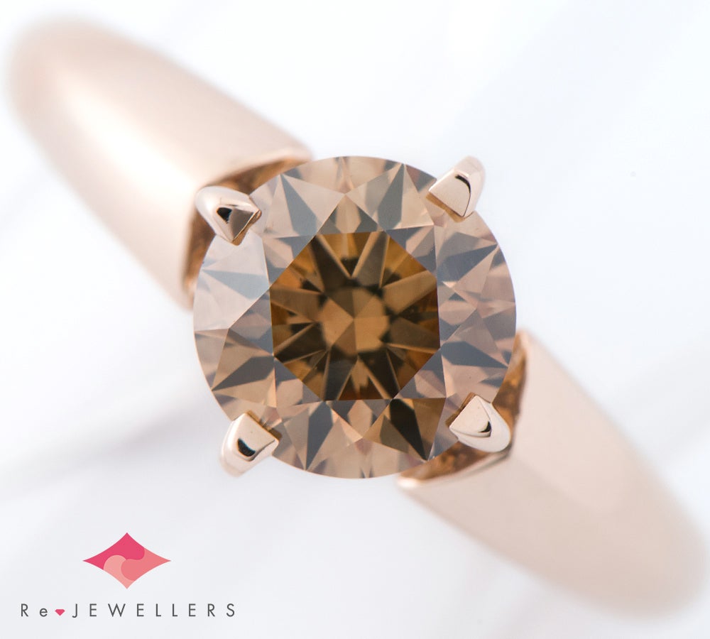 カシケイ ソリティア ブラウン ダイヤモンド1.14ct ダイヤモンド 計