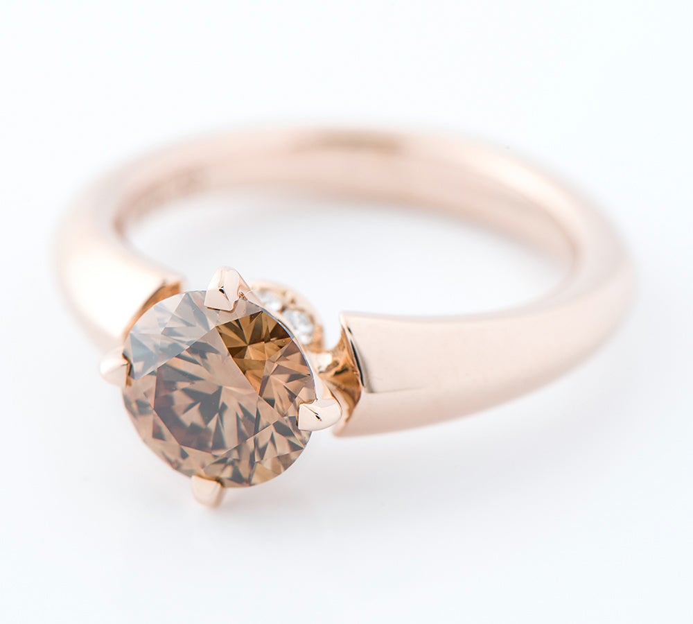 カシケイ ソリティア ブラウン ダイヤモンド1.14ct ダイヤモンド 計