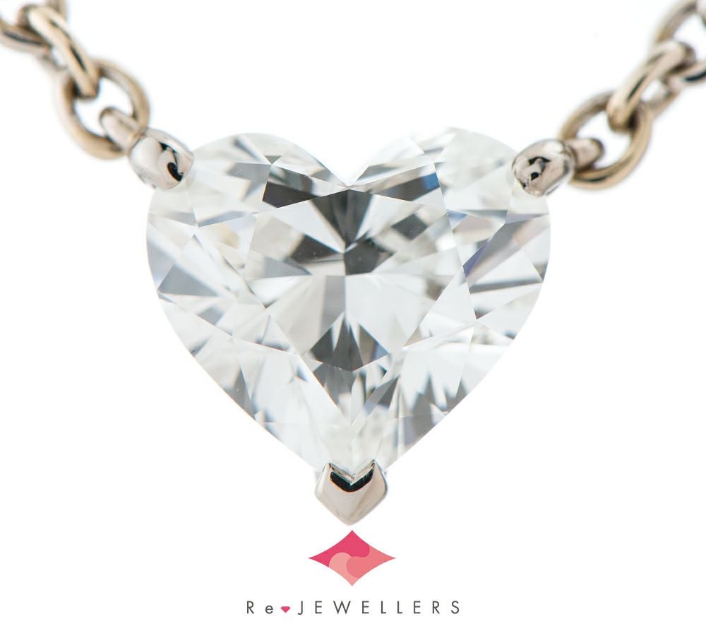 カルティエ ハートシェイプ ダイヤモンド2.05ct 18金ホワイトゴールド