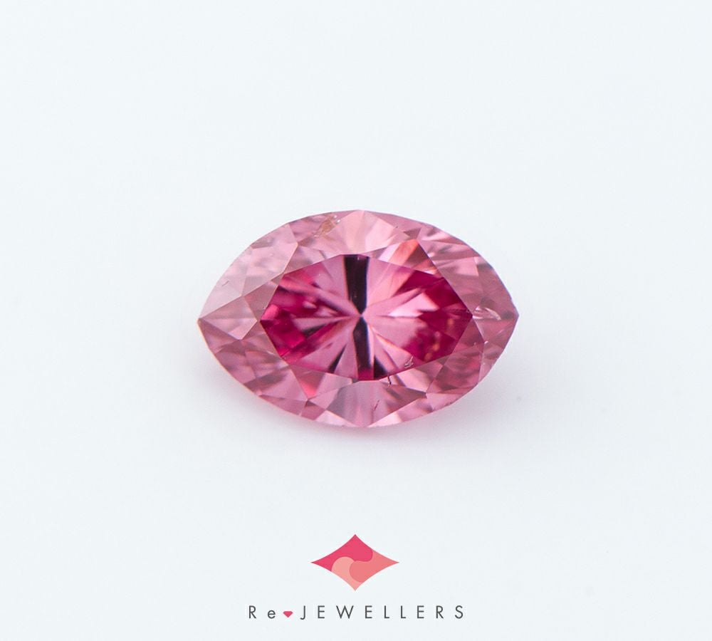 濃い！ ピンクアゼツライト ダイヤカット FANCY VIVID PINK ダイヤモンド0.19ct ルース（2200000475077） | 福岡
