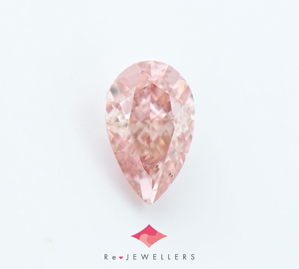 FANCY ORANGY PINK ダイヤモンド0.37ct ルース（2200000455284