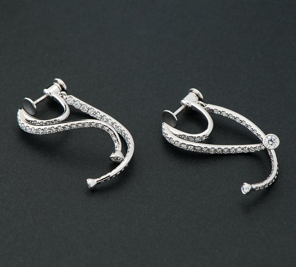 小寺智子 TOMOKO KODERA ダイヤモンド計1.92ct プラチナ900 イヤリング