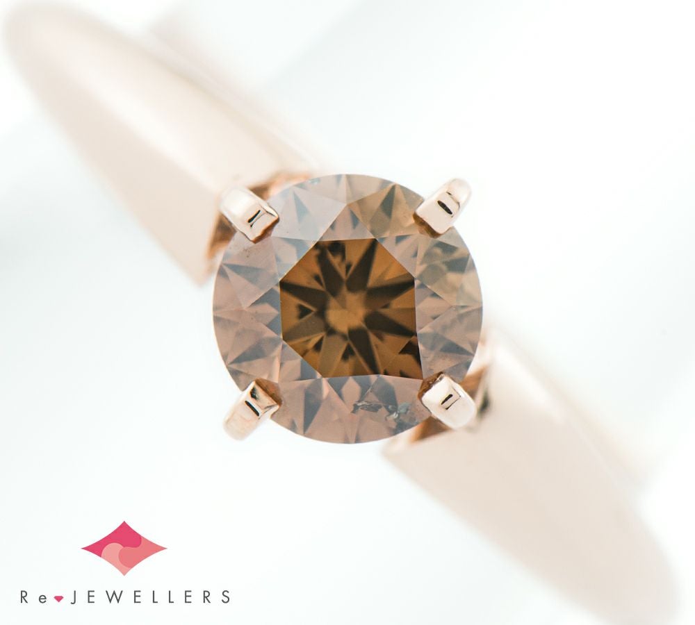 カシケイ ソリティア ブラウン ダイヤモンド0.75ct ダイヤモンド 計