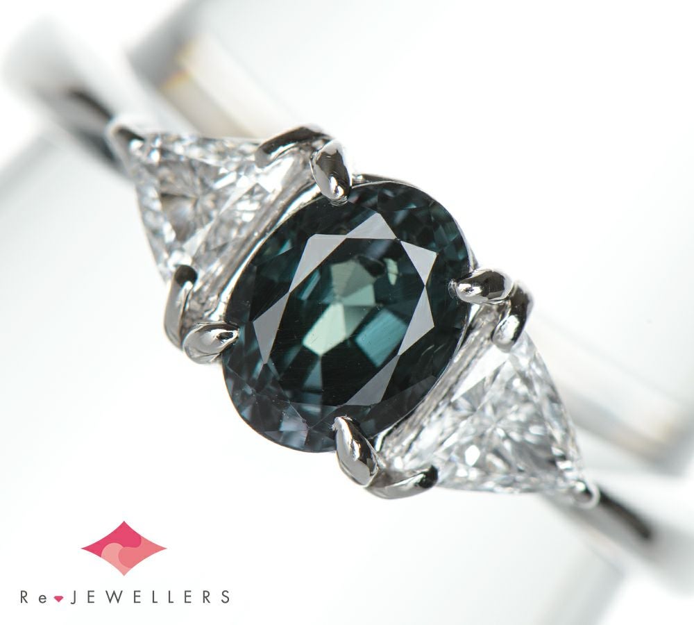 アレキサンドライト1.00ct ダイヤモンド 計0.23 ct プラチナ900 12.5号 アレキサンドライト1.00ct ダイヤモンド 計0.23 ct プラチナ900 12.5号