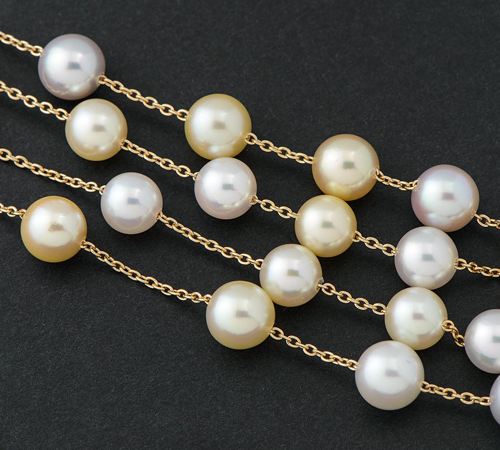 TASAKI（タサキ） ステーション 6.8-7.5mm パール(真珠) 18金イエロー