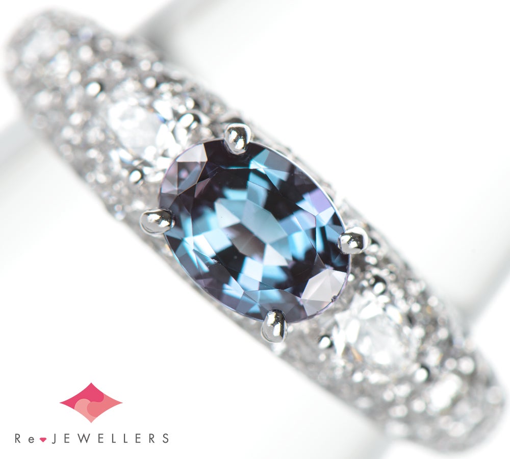 ミキモト アレキサンドライト0.72ct ダイヤモンド 計0.96ct プラチナ