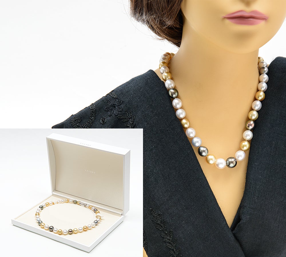 TASAKI（タサキ） マルチカラー 9.0-11.3mm 南洋真珠 ネックレス【中古