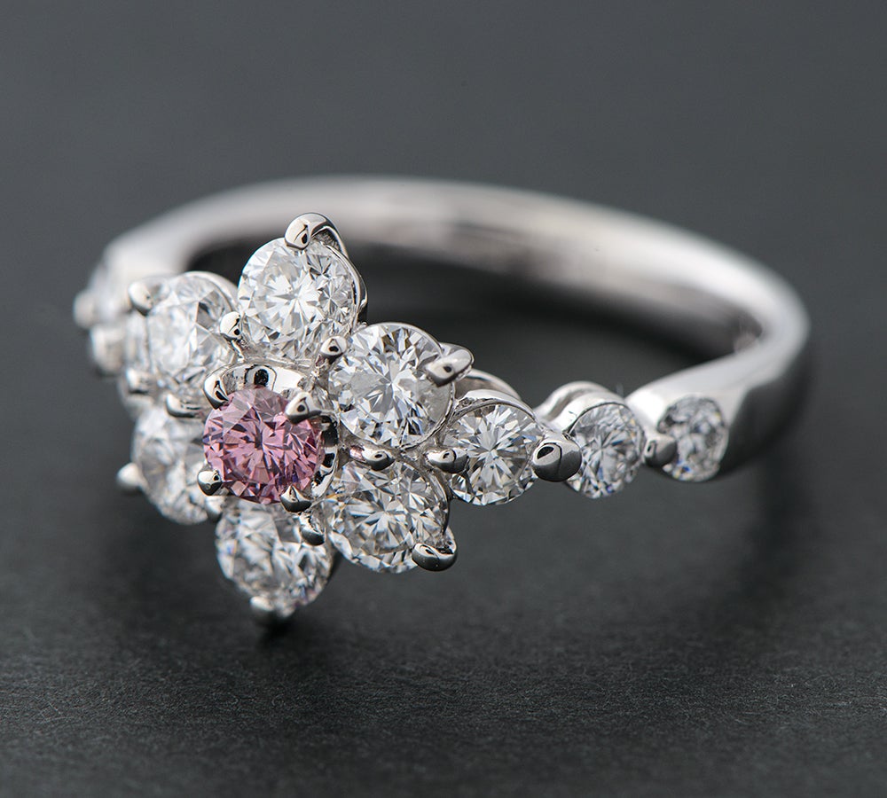 FANCY INTENSE PURPLISH PINK ダイヤモンド0.149ct ダイヤモンド 計